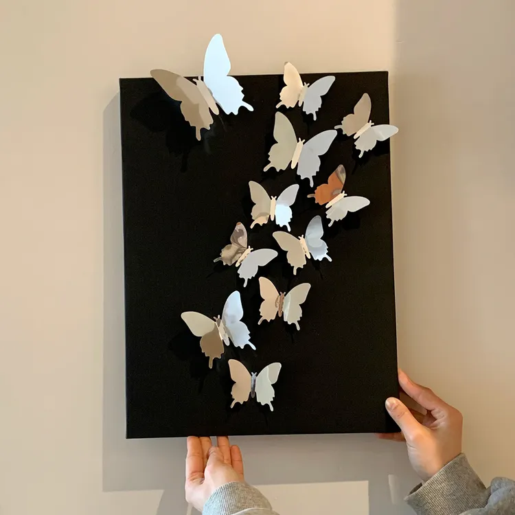 中古风diy蝴蝶装饰画 客厅软装电视柜摆台玄关高级感小众挂画摆件