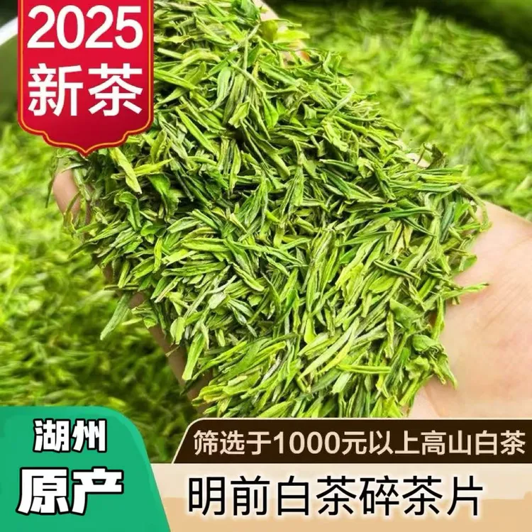 【明前白茶高碎】2025高品质明前湖州春茶新茶叶明前奶白茶嫩芽嫩叶