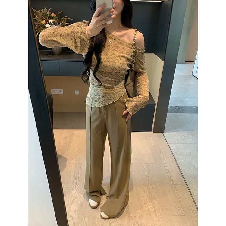 XINYI【直腿狙击】秋季西装休闲裤+小衫女X625K13815/X625E13748