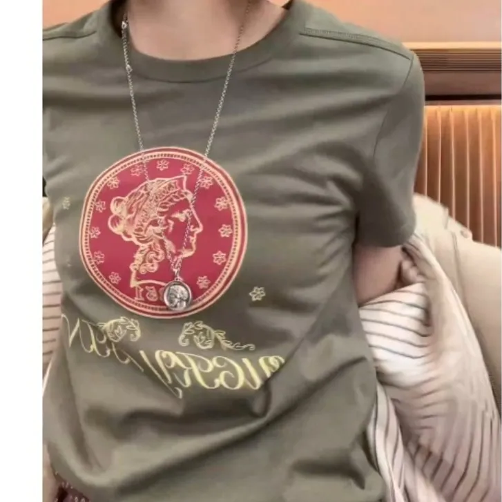 春季新款新品欧若风时尚棉质气质显瘦百搭T恤LK2501750