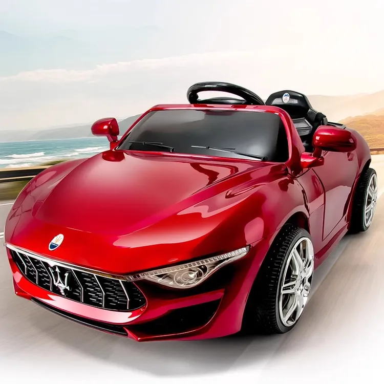 玛莎拉蒂儿童电动四轮汽车可坐人遥控充电宝宝玩具车小孩四驱童车