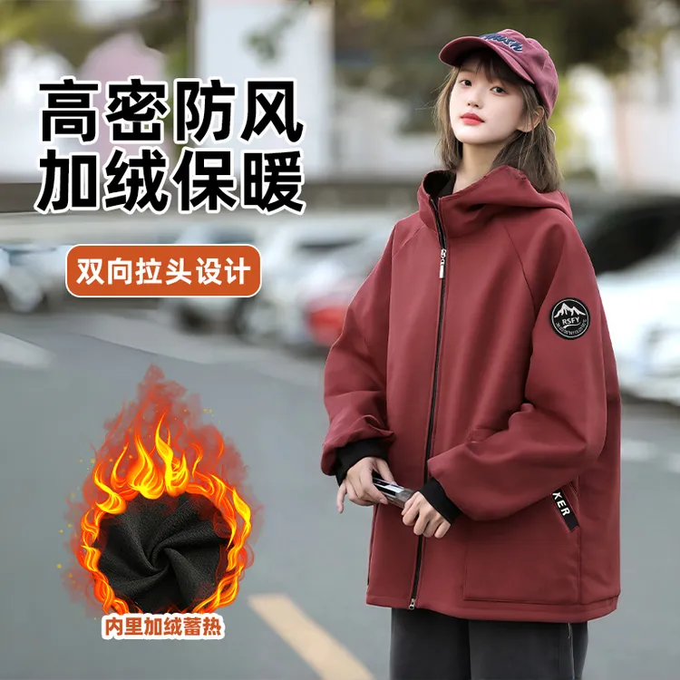 韩版加绒围裙高颜值双口袋时尚厨房餐饮专用工作服印字logo罩衣