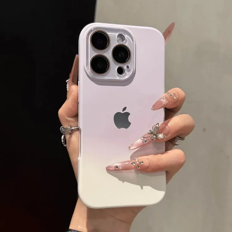 高级简约渐变肤感适用iPhone16pro手机壳15promax时尚14网红13新