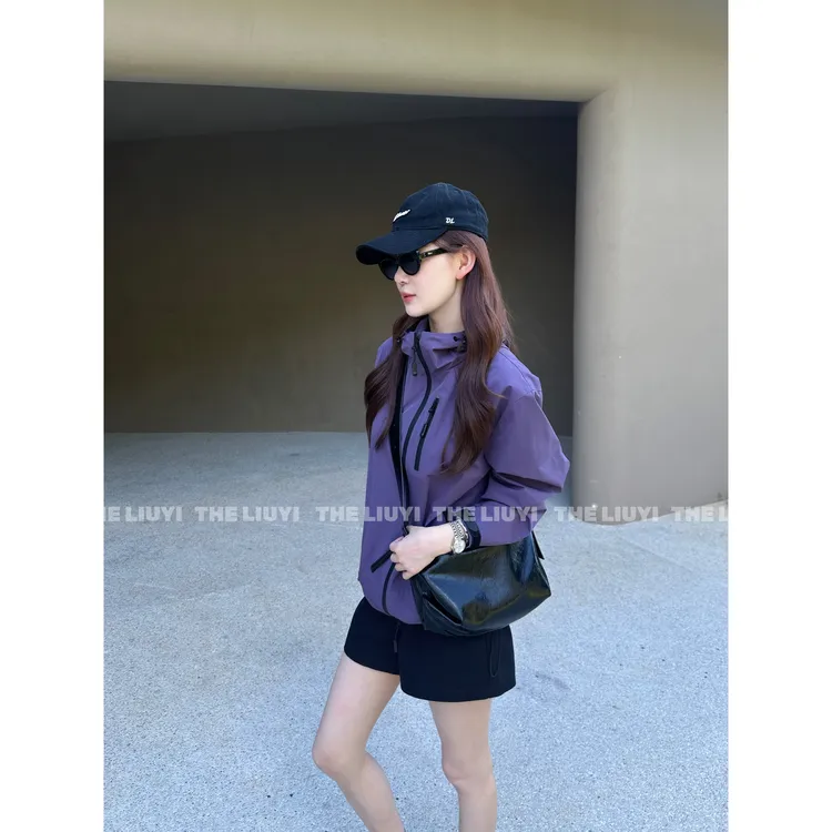 【LIUYI】极光紫～户外三防机能风冲锋衣登山服外套58251