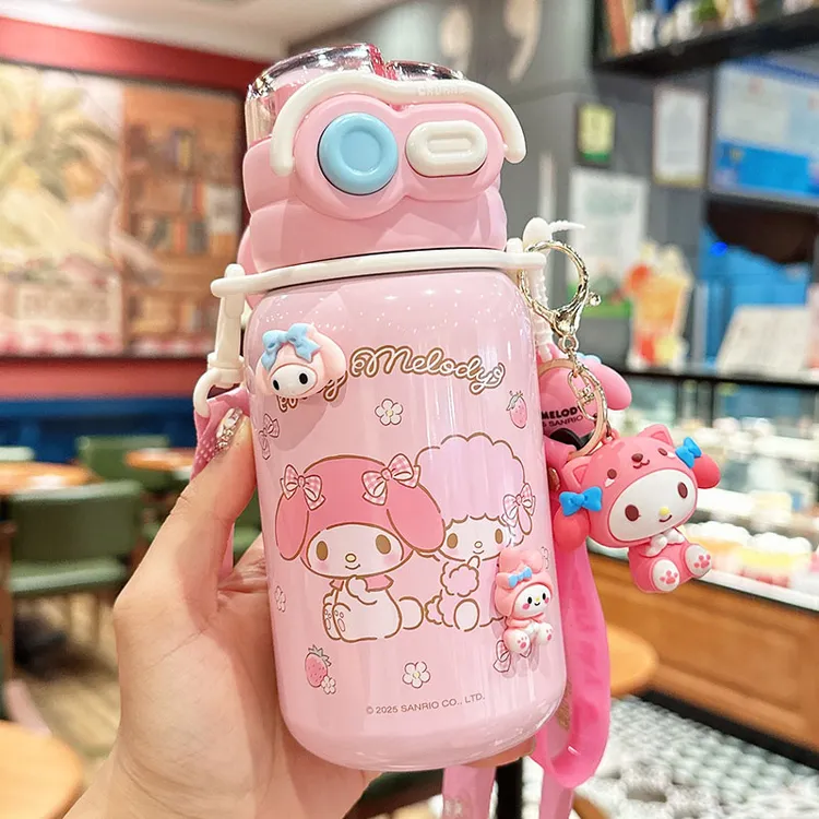 儿童保温杯女生可爱双饮吸管杯上学专用小学生316不锈钢便携水杯