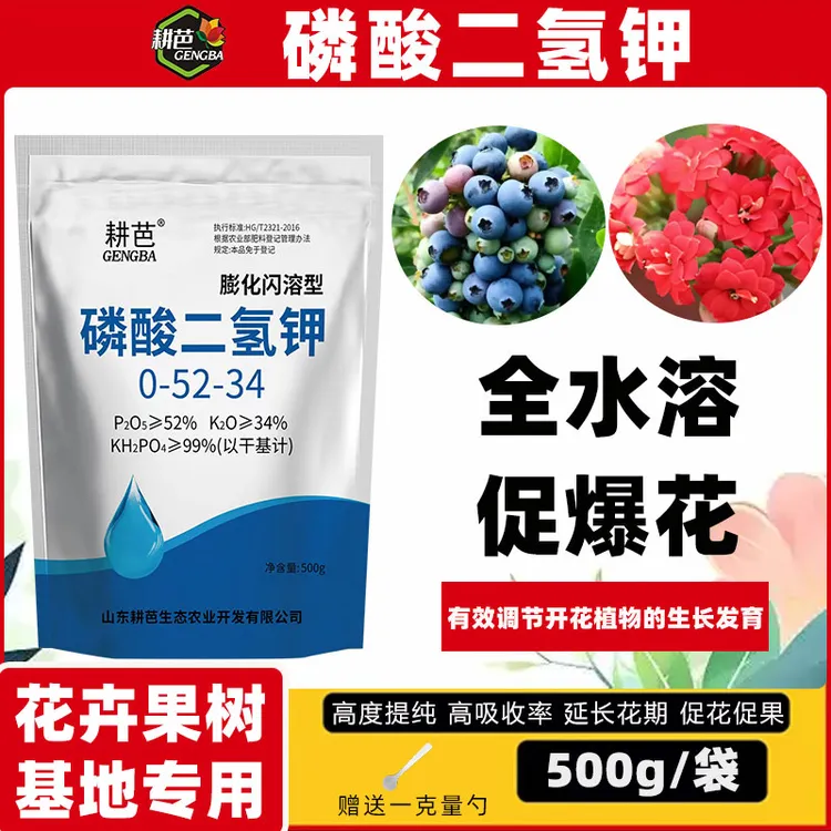 【催花+控旺促花】0-52-34磷酸二氢钾粉末型全水溶膨化闪溶喷雾