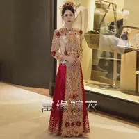 新款2025秀禾服缎面重工出阁礼服中式新娘嫁衣气质撞色系迎亲敬酒