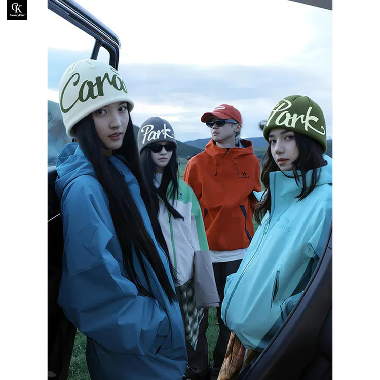 CanaryKiss山系堆堆帽针织帽女川西旅游慵懒风户外登山徒步冷帽男
