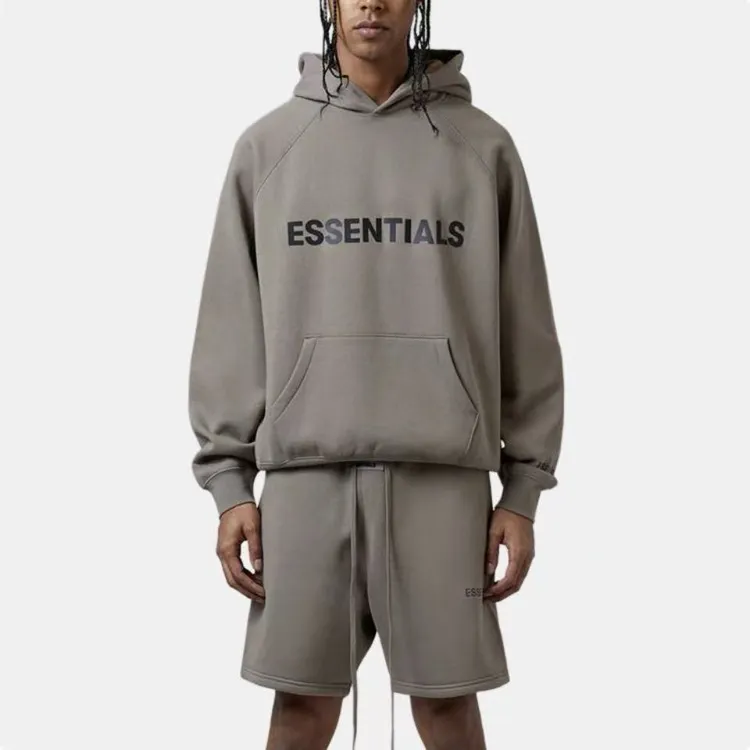 【拍一发二】ESSENTIALS SS20 第六季连帽卫衣加绒口袋长袖字母LOGO