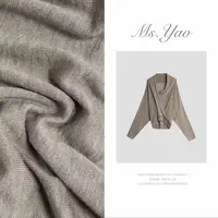 Ms·Yao【棱镜宣言】交叉设计感蝙蝠袖绵羊毛针织上衣 WY411