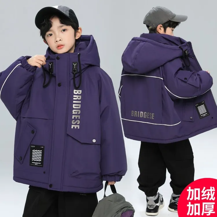 2025新款韩版儿童加绒加厚秋冬外套中大童棉袄儿童洋气棉服派克服