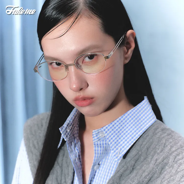 Fakeme（达人专属）老钱风光学镜格雷系轻奢白月光backbone