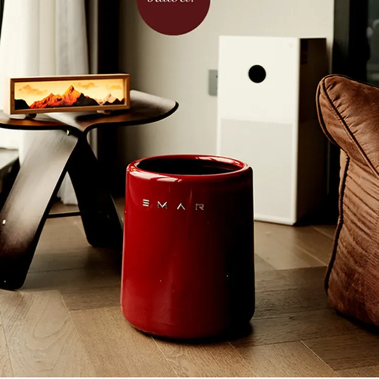 爆款12L大容量垃圾桶高颜值家用客厅卧室双层垃圾桶轻奢风纸篓