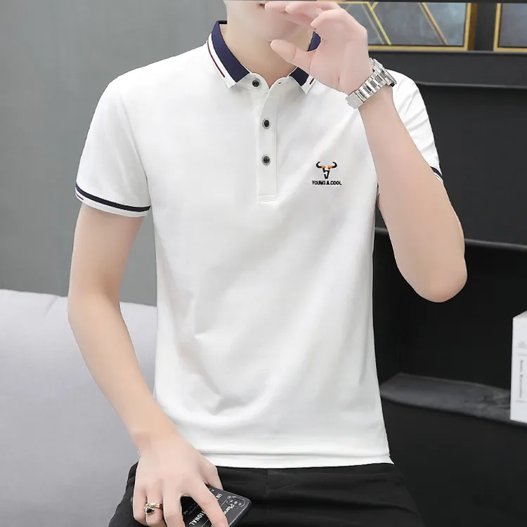 高品质男士短袖polo衫潮流韩版翻领t恤男休闲百搭ins潮牌男装半袖