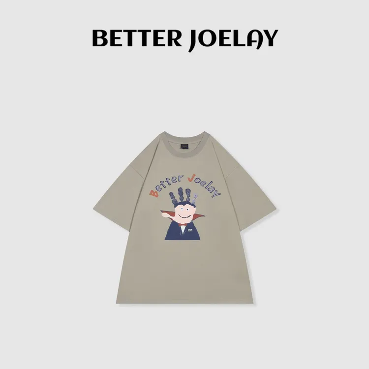 BETTER JOELAY-大版【五指伯爵】全棉时尚百搭T恤短袖休闲风KH3351