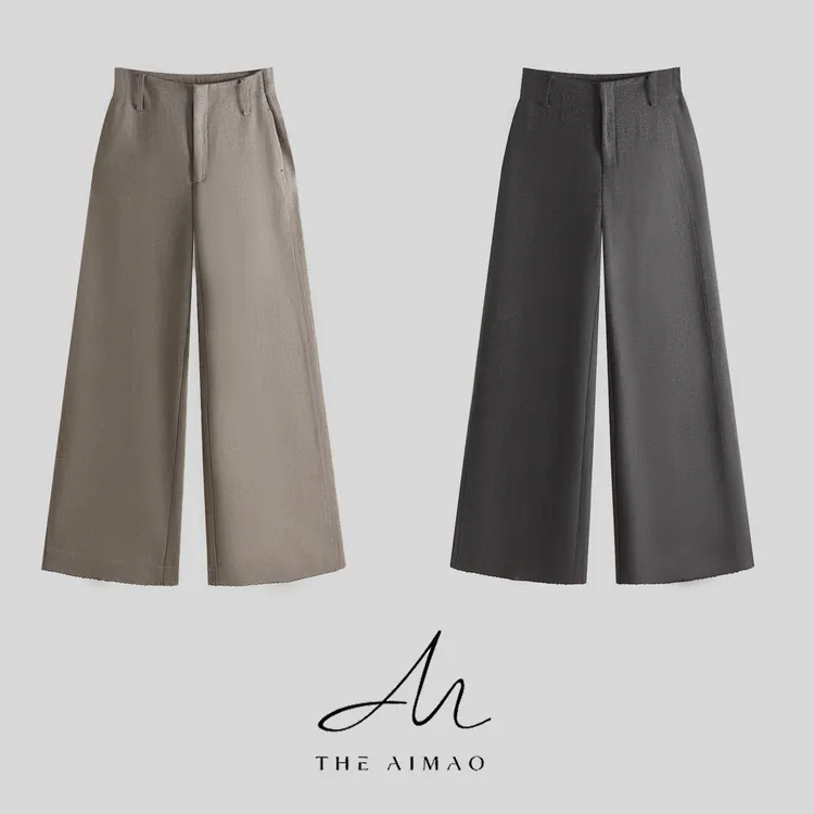 【THE AIMAO】“通勤标杆”高密抗皱显瘦直筒廓形休闲西裤XYX82652