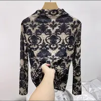 秋季新款半高领减龄气质时尚显瘦打底衫长袖秋冬百搭上衣86588