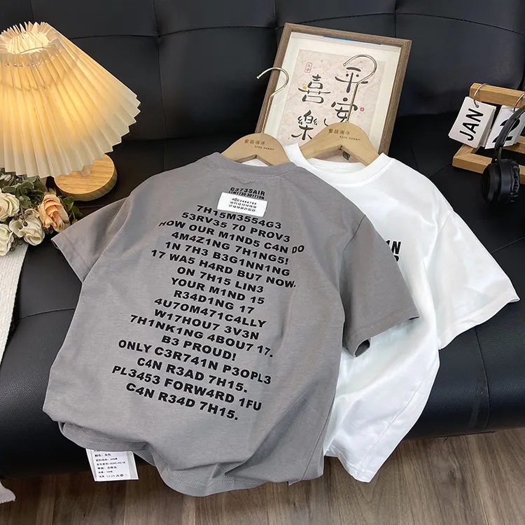 佑妈家童装 男女童夏款短袖 中大童潮款T恤 儿童纯棉短t