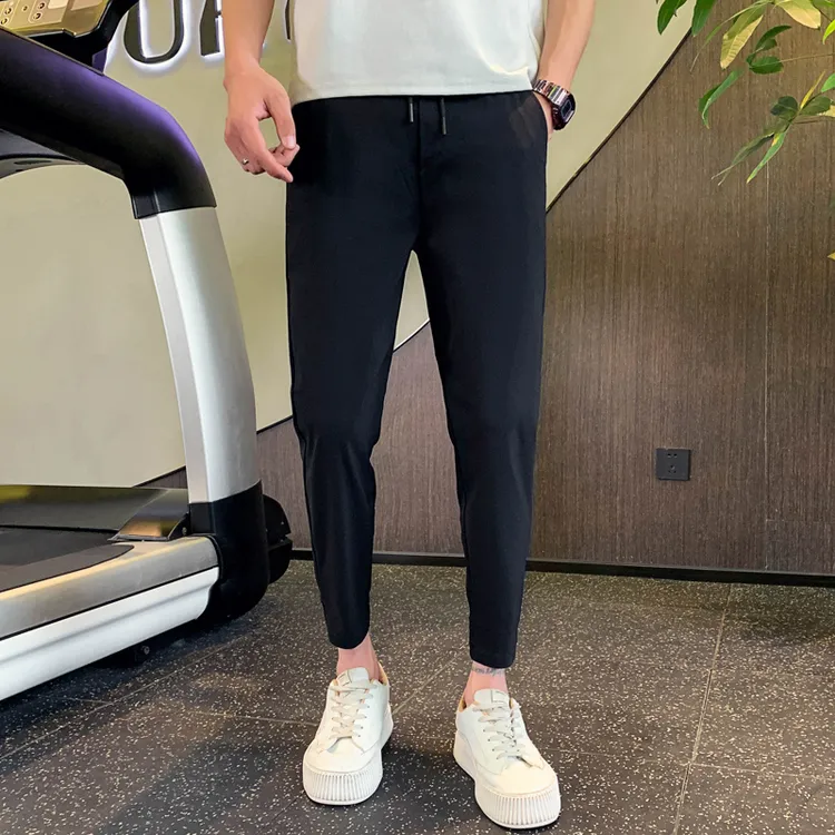 裤子男2025新款春夏小脚裤休闲长裤百搭通勤黑色裤子男士休闲裤