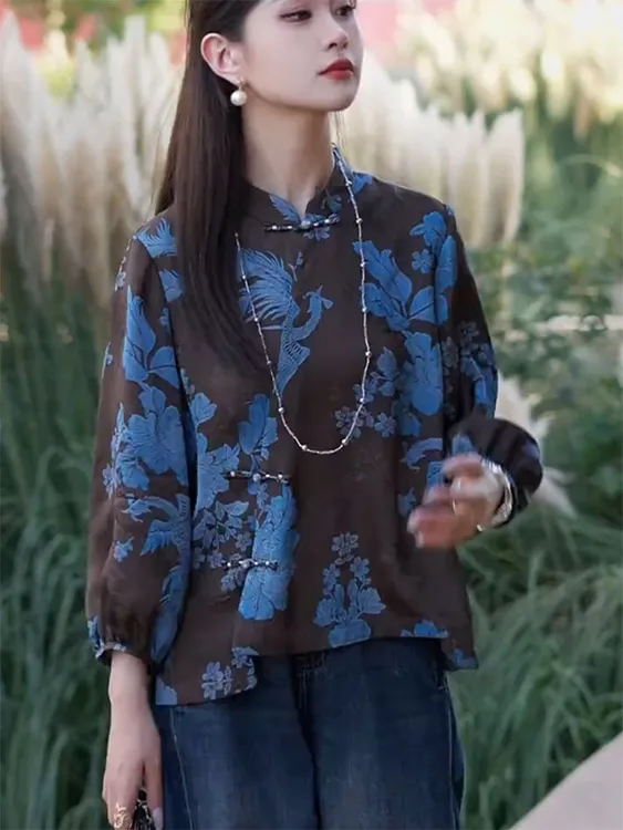 新中式女装国风上衣禅意气质独特高端精致唐装小衫女2025秋季新款