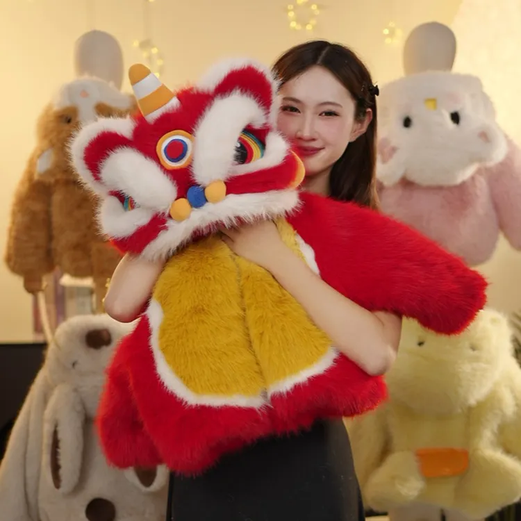 YeeHoO/英氏儿童年服冬款萌宝可脱卸披风醒狮保暖加厚外套宝宝加