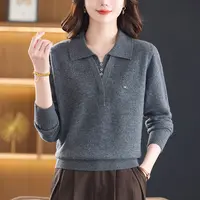 气质羊毛衫女100纯羊毛打底衫轻奢高级感毛衣秋冬娃娃领减龄上衣