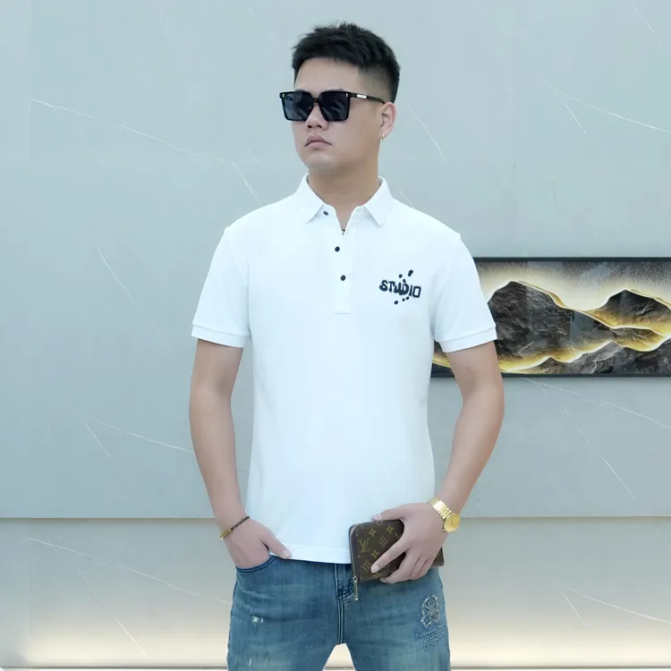 【KAER】高端男装手工立体3D裁剪拼接赛车风格半拉链男士短袖Polo衫