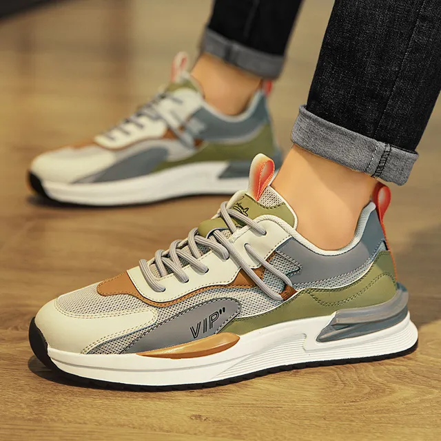 男鞋春秋款2025新款青少年运动休闲跑步增高防滑百搭莆田老爹潮鞋