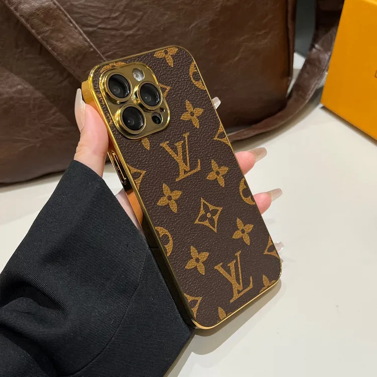 经典老花潮牌适用苹果16promax手机壳iPhone15自带镜头膜14复古13