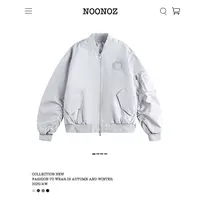 NOONOZ潮牌美式徽章廓形飞行员夹克男早秋中性风高级感棒球服外套
