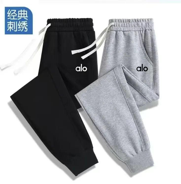 【万针刺绣】刺绣男女同款重磅束脚宽松休闲运动卫裤—ALO