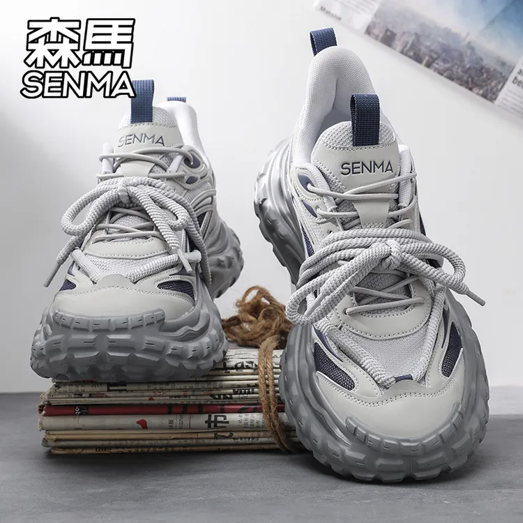SENMA/森马男士老爹鞋2025秋季新款潮流百搭厚底跑步运动鞋子男款