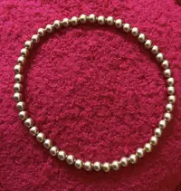 纯铜脚链 纯黄铜纯手工珠脚链