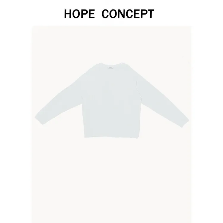 25230#HOPECONCEPT静奢艺术氛围感 row亚麻松弛慵懒套头毛衣防晒