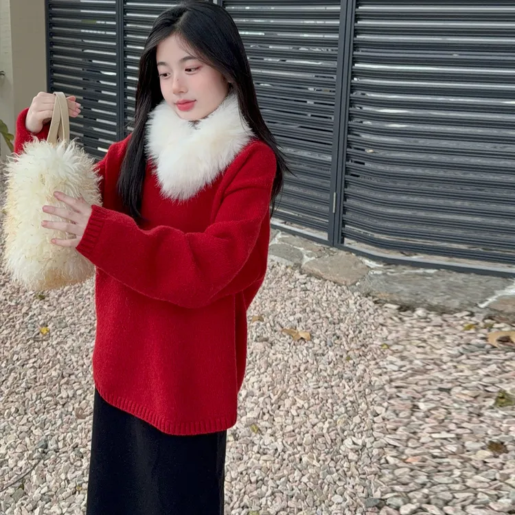 女童毛衣套装秋冬季2025新款儿童针织连衣裙韩版时髦半身长裙两件