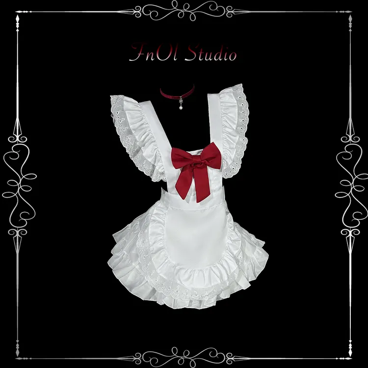 「FnOl Studio」白色恋人 纯欲睡裙性感露背显瘦套装氛围感圣诞穿搭