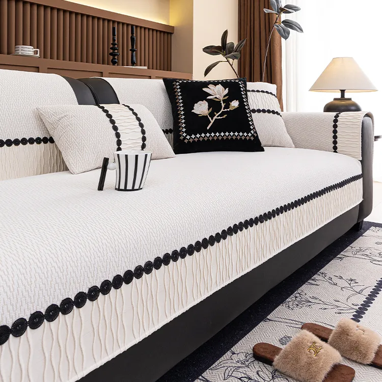 防滑沙发垫四季通用防滑沙发套罩巾轻奢百搭坐垫子直排同款靠背巾