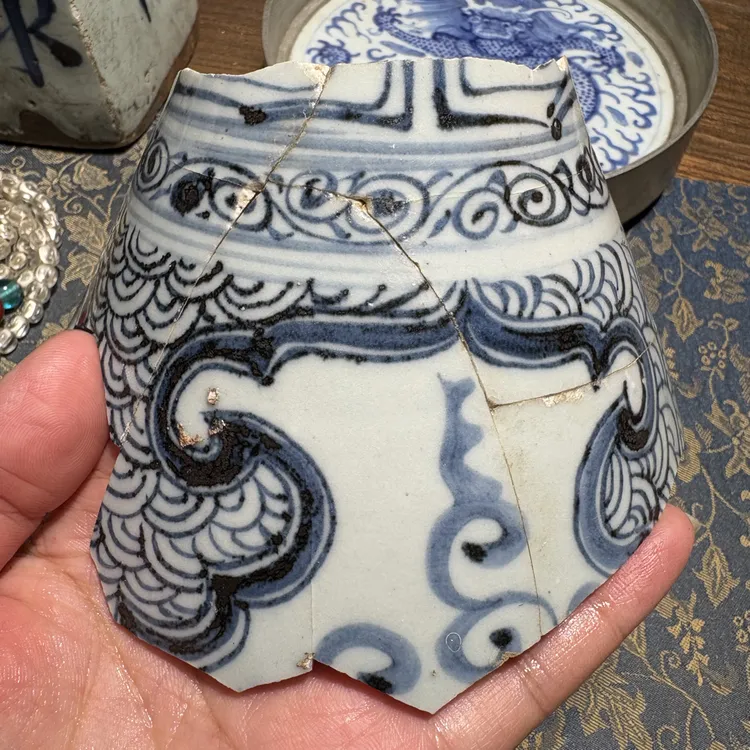 Y青花玉壶春瓷片标本学习收藏顺丰包邮