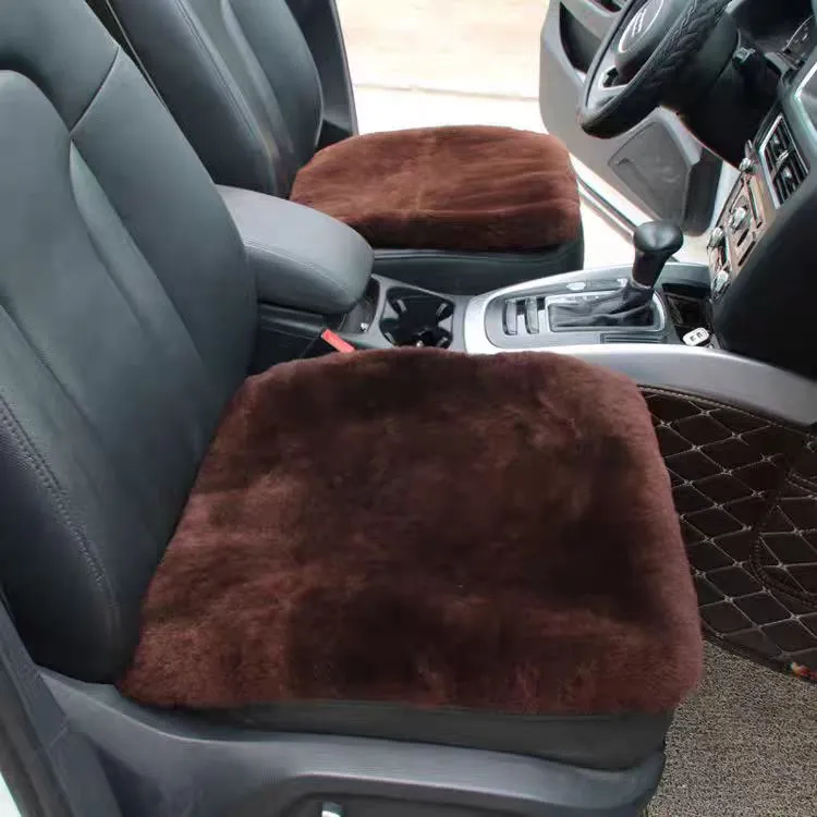 整皮冬季汽车坐垫加厚保暖防滑通用座垫真羊毛真皮皮毛一体椅子套