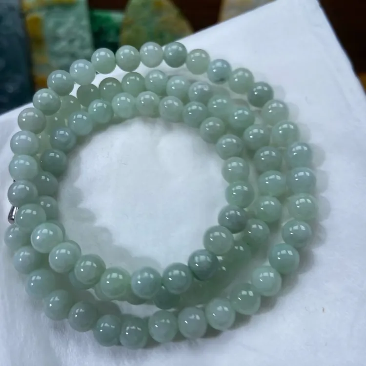 翡翠A货卡6果绿项链(超哥宠粉)翡翠项链