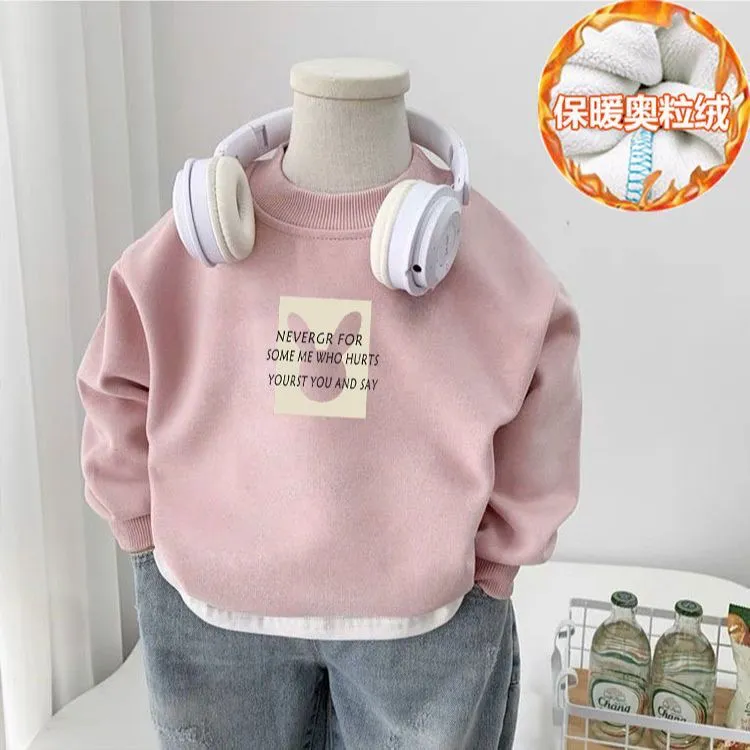 男童卫衣春秋款2025新款儿童圆领长袖秋季上衣男孩宝宝时尚衣服