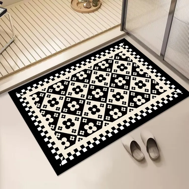 硅藻泥吸水地垫卧室阳台卫生间地垫防滑耐磨速干易打理客厅卡通