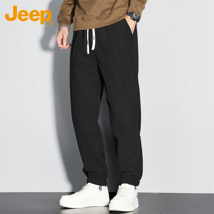 Jeep吉普2025春季新款男士休闲裤潮流时尚百搭弹力宽松束脚长裤子