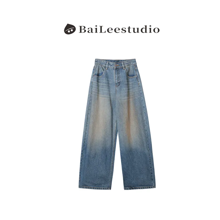 【柏栗良品】2025冬季新款~设计师款时尚百搭中腰复古牛仔裤女87553