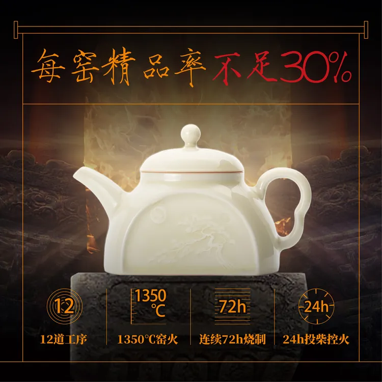 亘古太平宫窑秋月壶茶壶泡茶器家用陶瓷盖置龙窑柴烧茶具泡茶壶