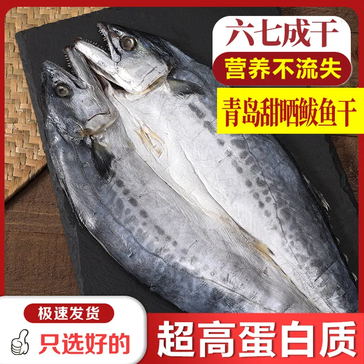 【顺丰包邮】青岛当地甜晒鲅鱼干 一卤鲜 每条八两到一斤