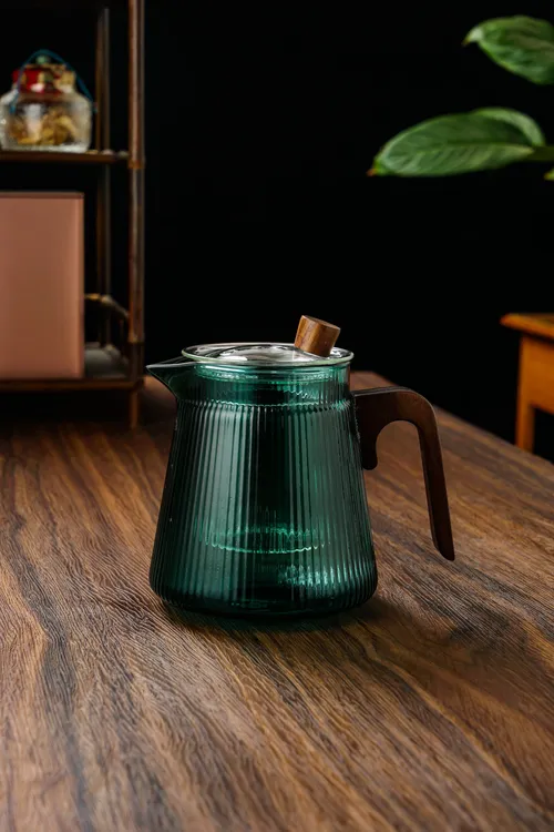 原彩高硼硅玻璃泡茶单壶家用一人饮茶水分离耐高温茶具