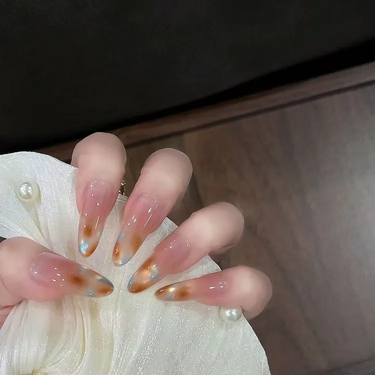 【金秋琥珀】穿戴甲纯手工美甲