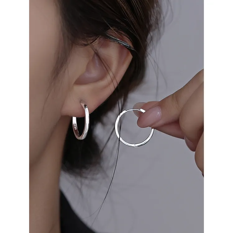 925银耳饰 2025年新款潮圈圈耳扣耳环独特小众高级感气质名媛耳圈