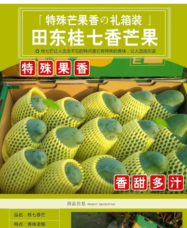 广西百色田东桂七芒果9斤新鲜应季水果包邮老树果高品质果